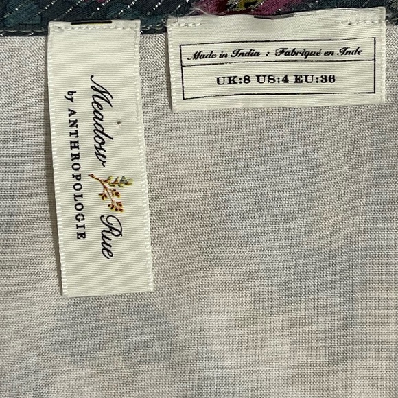 Anthropologie Meadow Rue Josie Tiered Metallic Dress - Picture 8 of 10